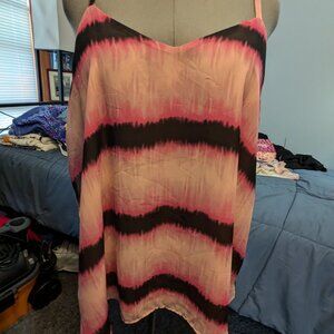 Torrid Swing Cami, Double Layer, pink & black